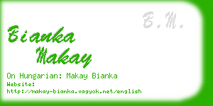 bianka makay business card